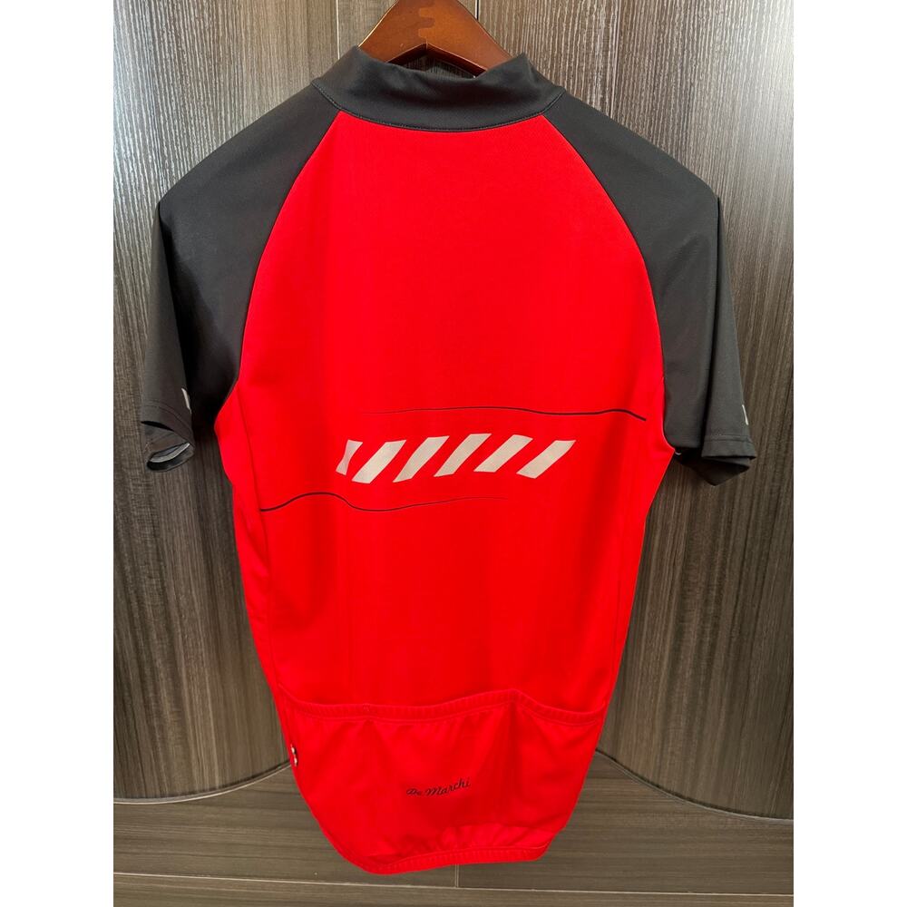 De Marchi Cycling Jersey Red/Black Half Zip Men’s XL Made in Italy Bike Shirt - Picture 3 of 7